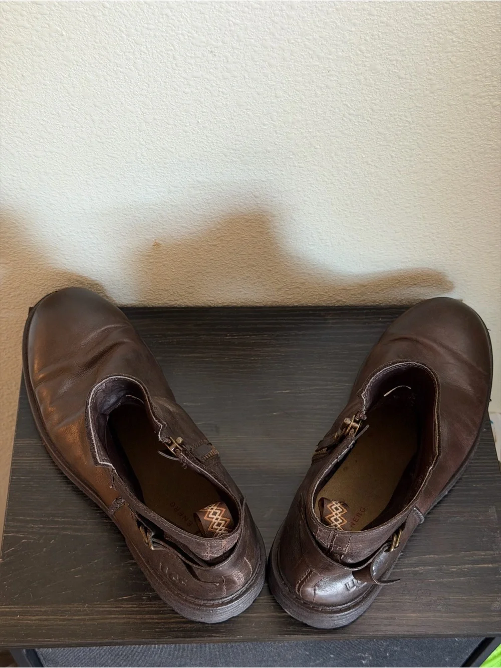 Vintage Ugg Men’s Sz 10 Leather Moto Harness Biker Engineer Bootie Boots